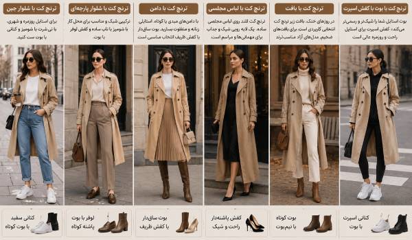 ترنچکت زنانه را با چه لباسهایی ست کنیم؟
